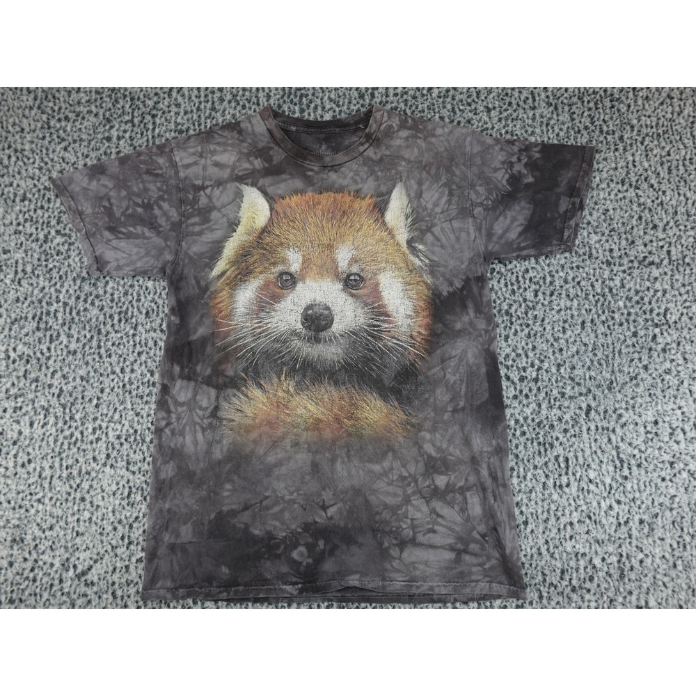 Smithsonian Red Panda T-Shirt Mens Medium Grey‎ Tie Dye National Zoo Tee